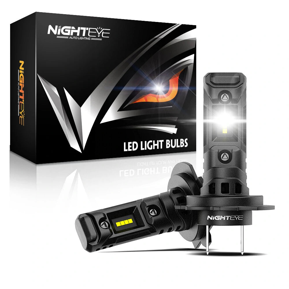 NightEye A315-S6 H7 Two Pin 6500K White 2PCS Car LED Headlight Bulb 14,000LM/Pair LED Headlamp IP Waterproof - Type H7 - NightEye.in
