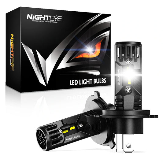 NightEye A315-S7 H4 Hi/Lo Pair 20000LM 6500K LED Car Headlight Bulbs 70W Auto Headlamp IP68 Waterproof for Modification Cars - Type H4 Hi/Lo - NightEye.in
