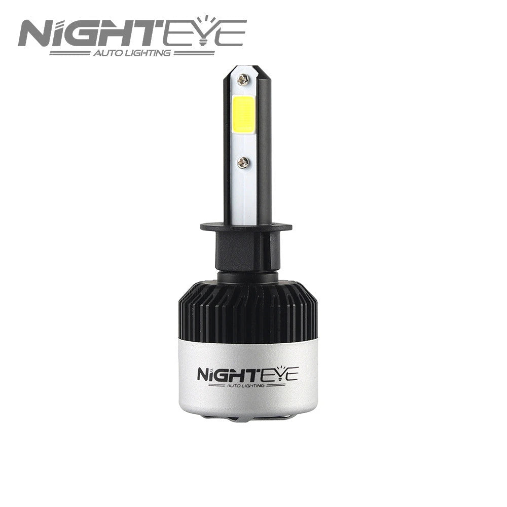 ORIGINAL NIGHTEYE H1 LED Headlight Bulb for Car and Bike White, 72 Watt, 2 Bulbs - 9000 Lumens ULTRA BRIGHT, Type H1