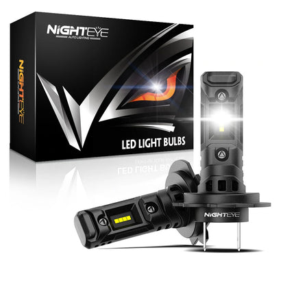 NightEye A315-S6 H7 Two Pin 6500K White 2PCS Car LED Headlight Bulb 14,000LM/Pair LED Headlamp IP Waterproof - Type H7 - NightEye.in