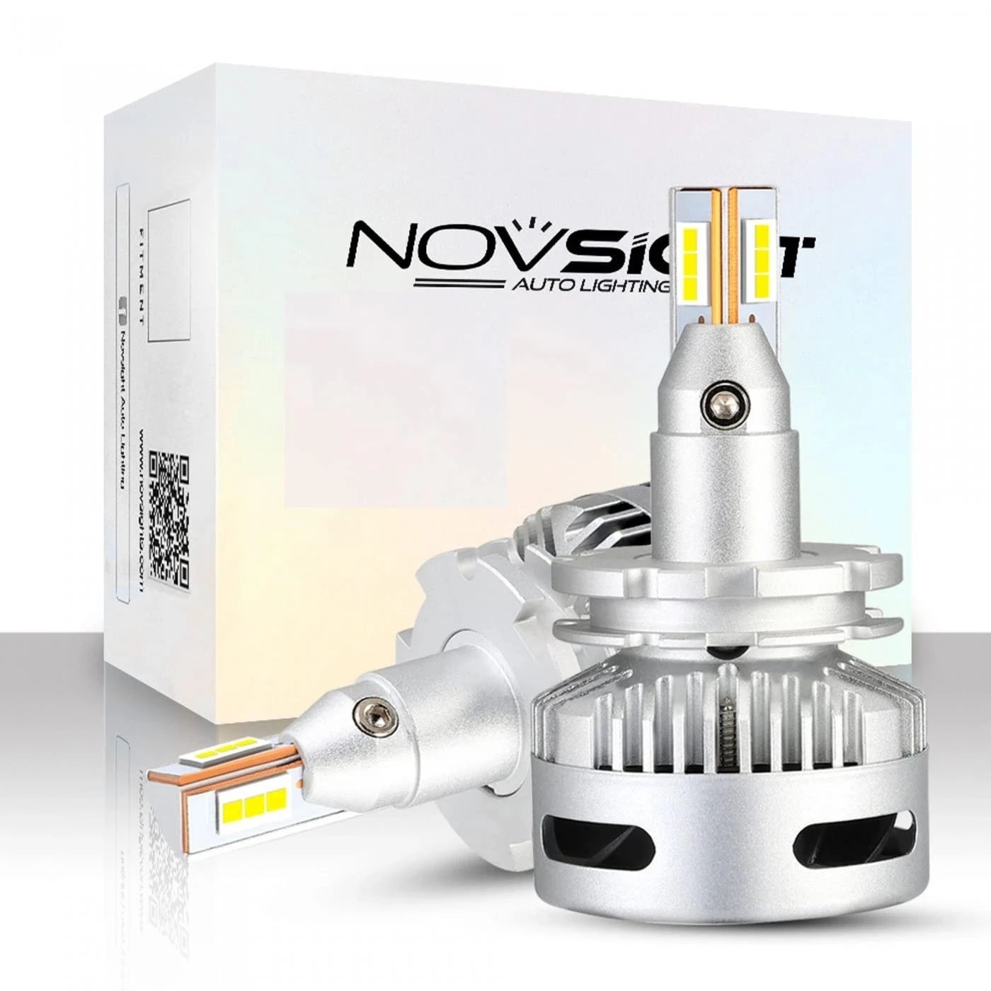 NOVSIGHT N26 Car LED Headlights Bulbs 12000LM/pair 90 watts/pair 6500K (D2S , Pack of 2) - NightEye.in