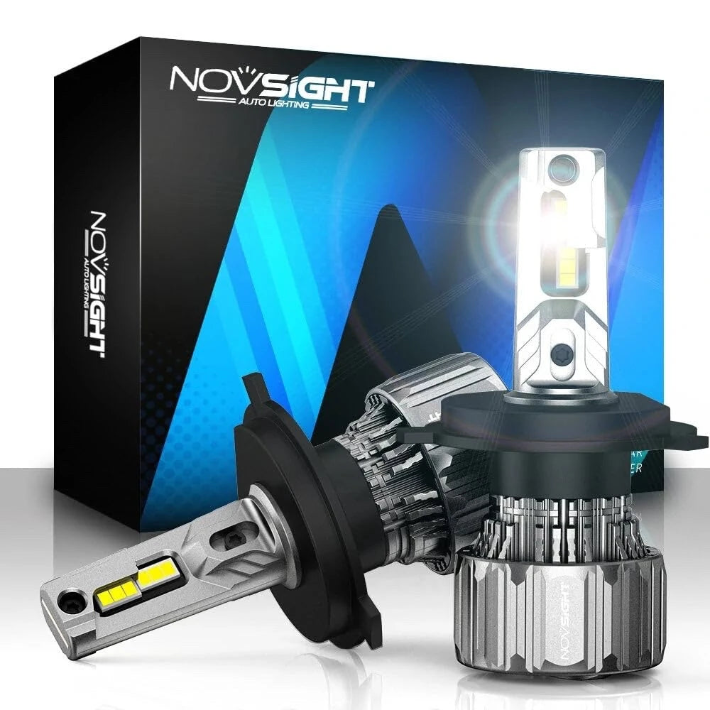 NightEye Novsight H7 LED Headlight Kits (Pack of 2)- Bridgelux-COB LED Chips - 72W 10000Lumens 6500K White - High/Low Beam Headlight/Fog Light Conversion Kit - NightEye.in