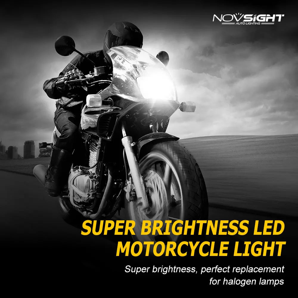 NightEye Novsight High/Low Beam 40W LED 10000 Lumens Super Bright White Headlight H4 motorcycle universal led headlight - NightEye.in