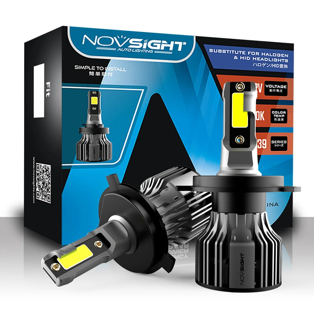 NightEye NovSight A500-N39 9005/HB3 Socket 2PCS 72W DC9-32V Pair Car Headlight LED Bulbs 13,000LM/PAIR Car Headlamps 6000K IP68 Waterproof Type 9005/HB3 - NightEye.in