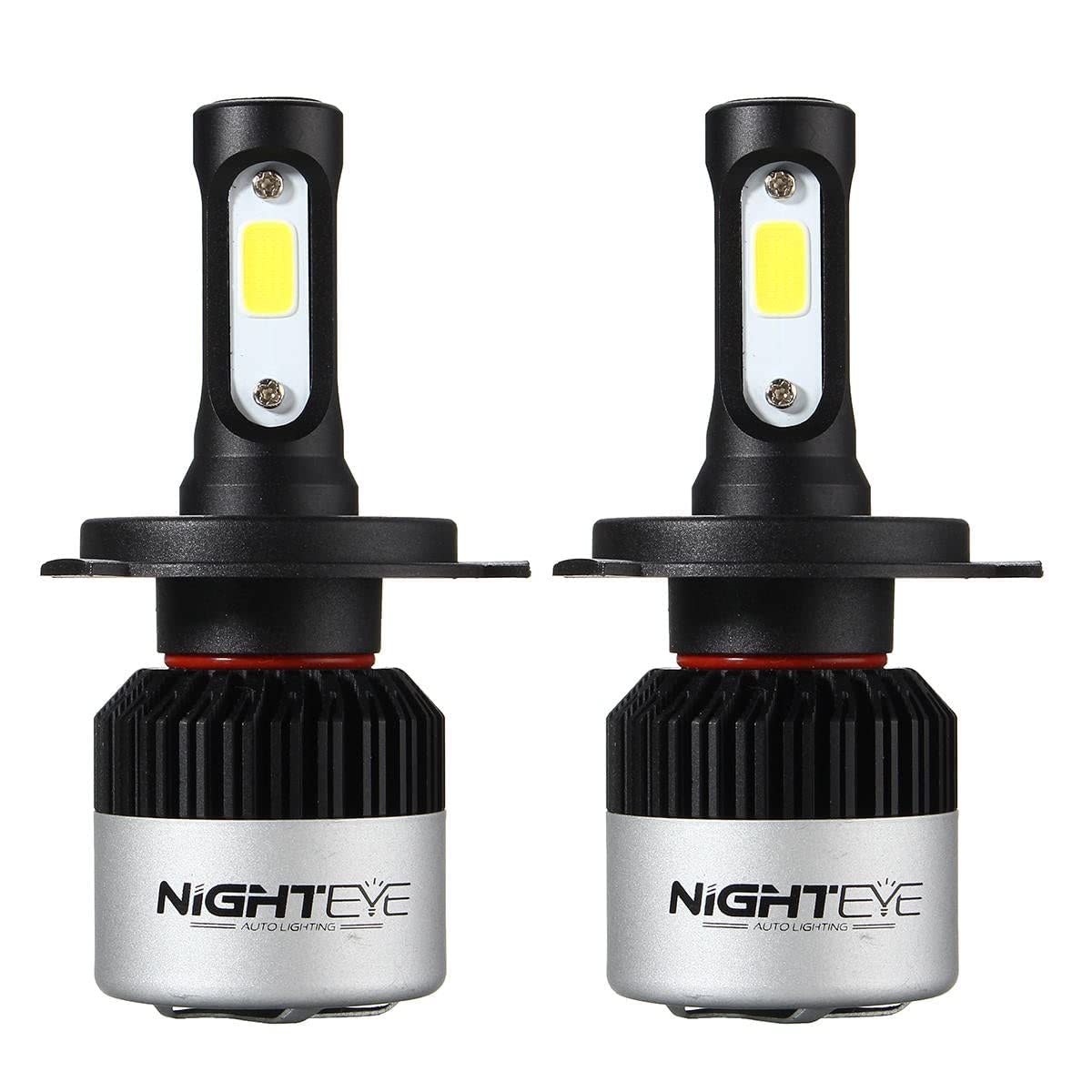 ORIGINAL NIGHTEYE H7 LED Headlight Bulb for Car and Bike White, 72 Watt, 2 Bulbs - 9000 Lumens ULTRA BRIGHT, Type H7 - NightEye.in